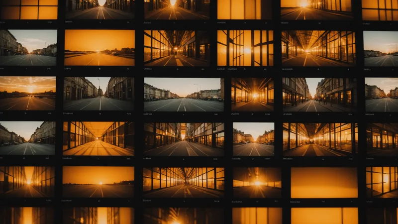Film frames laid out as a contact sheet