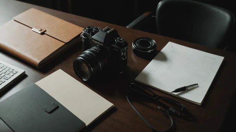 Legal documents and video equipment on a conference table