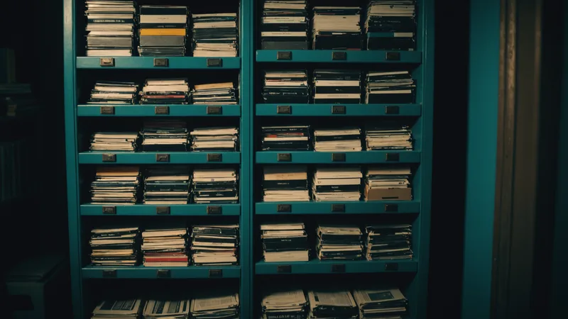 A cluttered filing cabinet representing broken video metadata systems